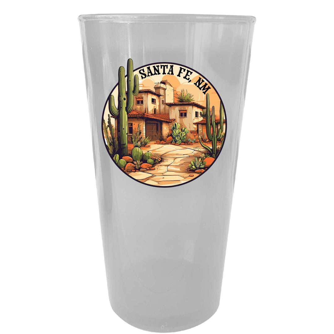 Santa Fe Mexico Design D Souvenir Plastic 16 oz pint Image 3