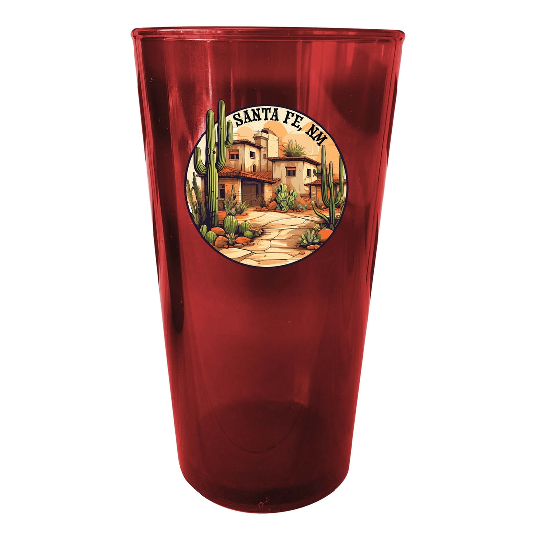 Santa Fe Mexico Design D Souvenir Plastic 16 oz pint Image 4