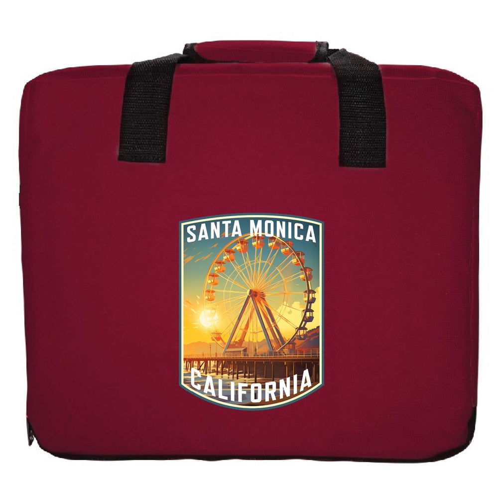 Santa Monica California Design C Souvenir Destination Seat Cushion Image 2