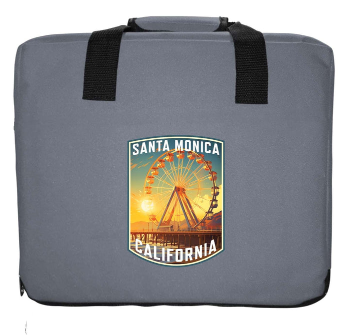 Santa Monica California Design C Souvenir Destination Seat Cushion Image 3