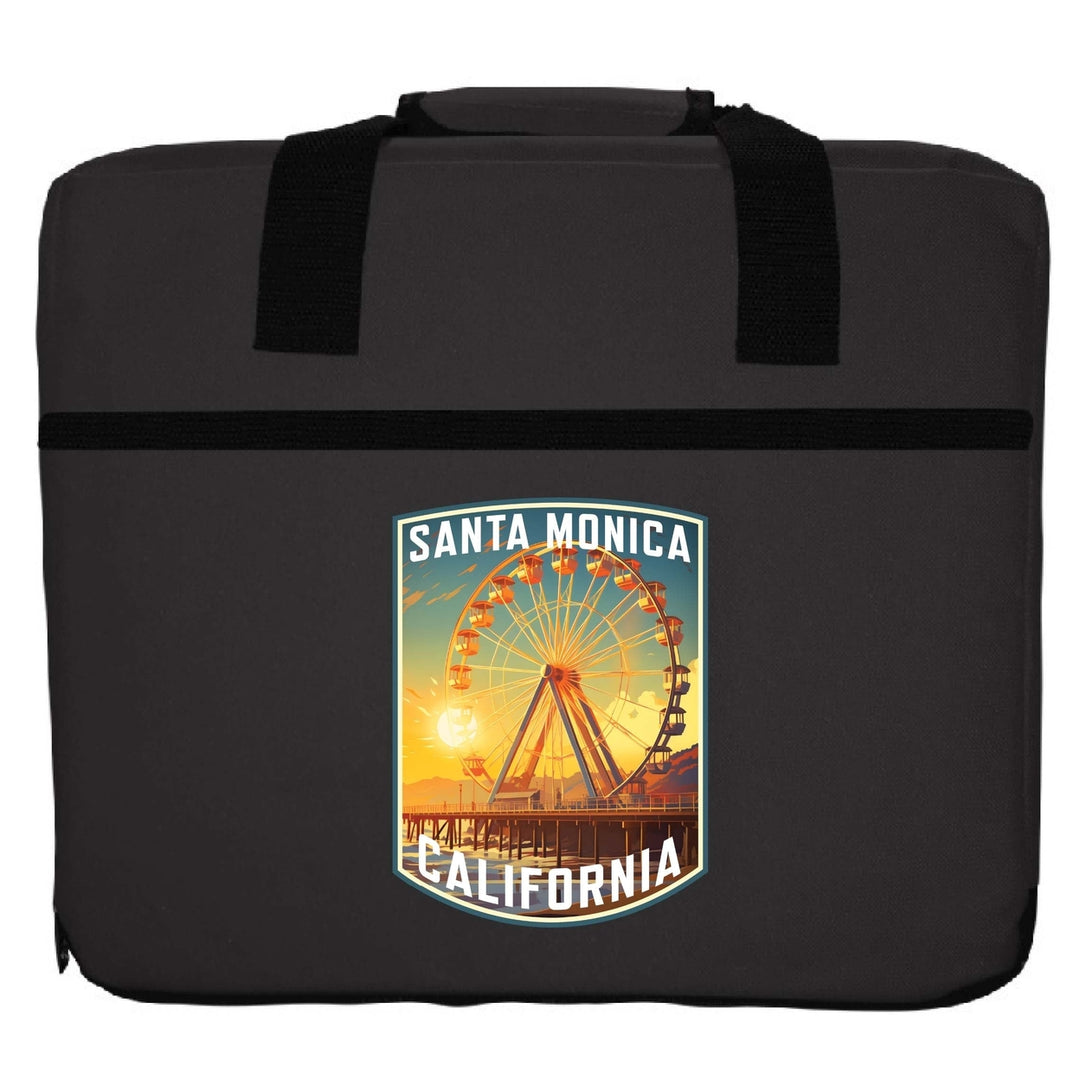 Santa Monica California Design C Souvenir Destination Seat Cushion Image 4