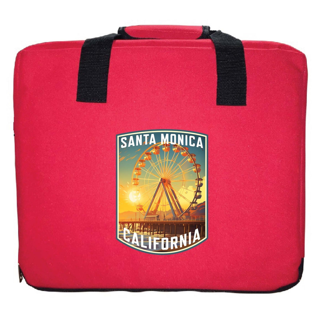 Santa Monica California Design C Souvenir Destination Seat Cushion Image 6