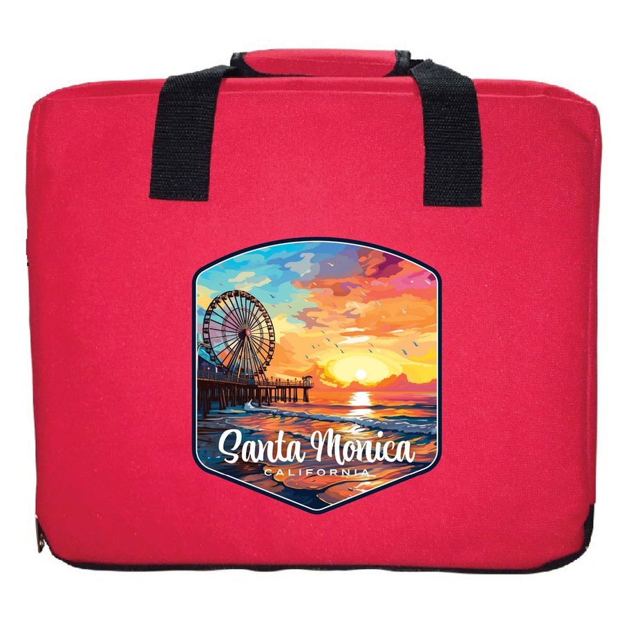 Santa Monica California Design A Souvenir Destination Seat Cushion Image 1