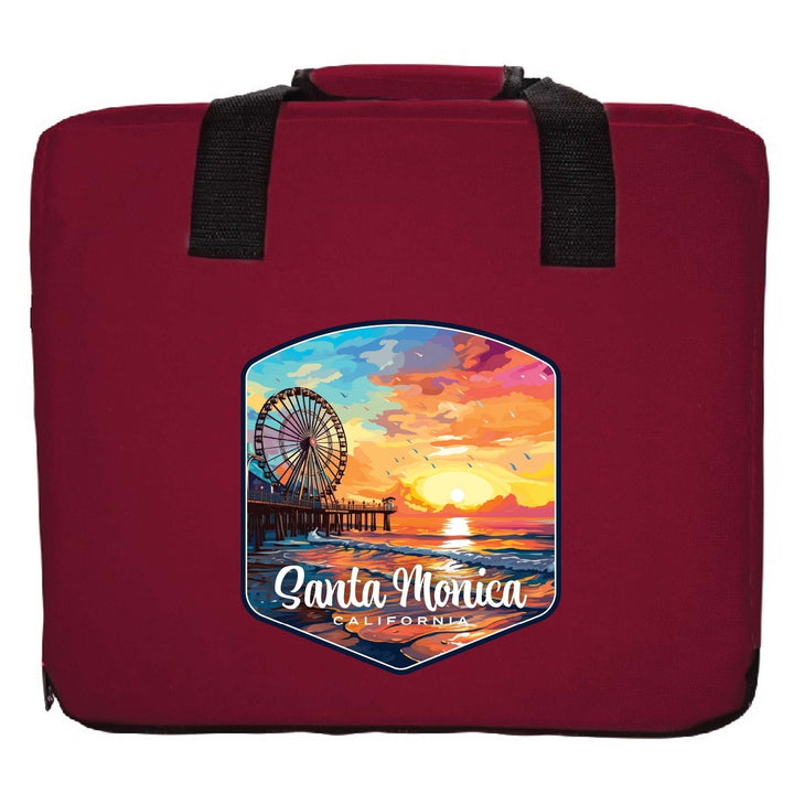 Santa Monica California Design A Souvenir Destination Seat Cushion Image 3