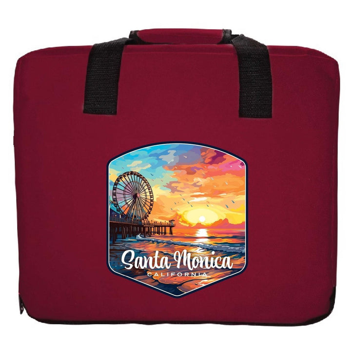 Santa Monica California Design A Souvenir Destination Seat Cushion Image 1