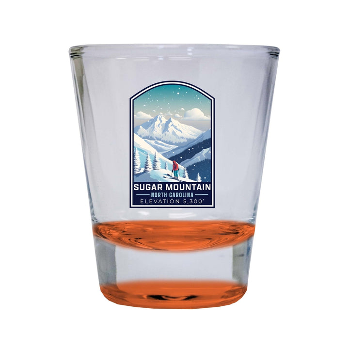 Sugar Mountain North Carolina Design B Souvenir 2 Ounce Shot Glass Round Image 1