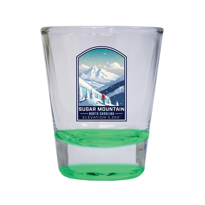 Sugar Mountain North Carolina Design B Souvenir 2 Ounce Shot Glass Round Image 4