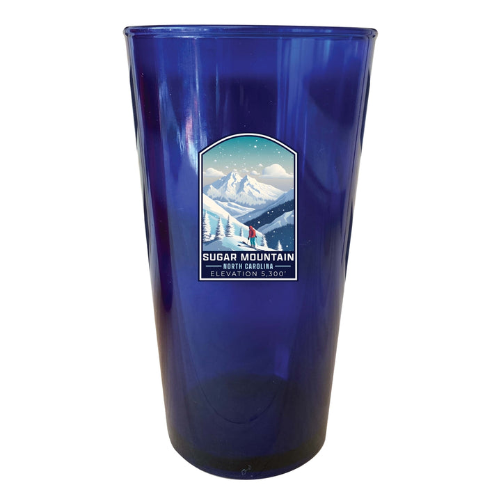 Sugar Mountain North Carolina Design B Souvenir Plastic 16 oz pint Image 4