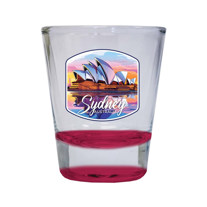 Sydney Australia Design A Souvenir 2 Ounce Shot Glass Round Image 1