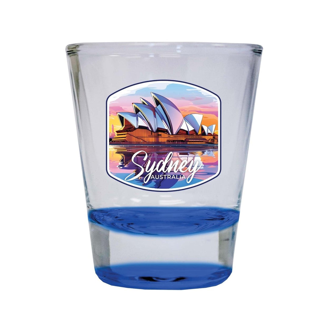 Sydney Australia Design A Souvenir 2 Ounce Shot Glass Round Image 2