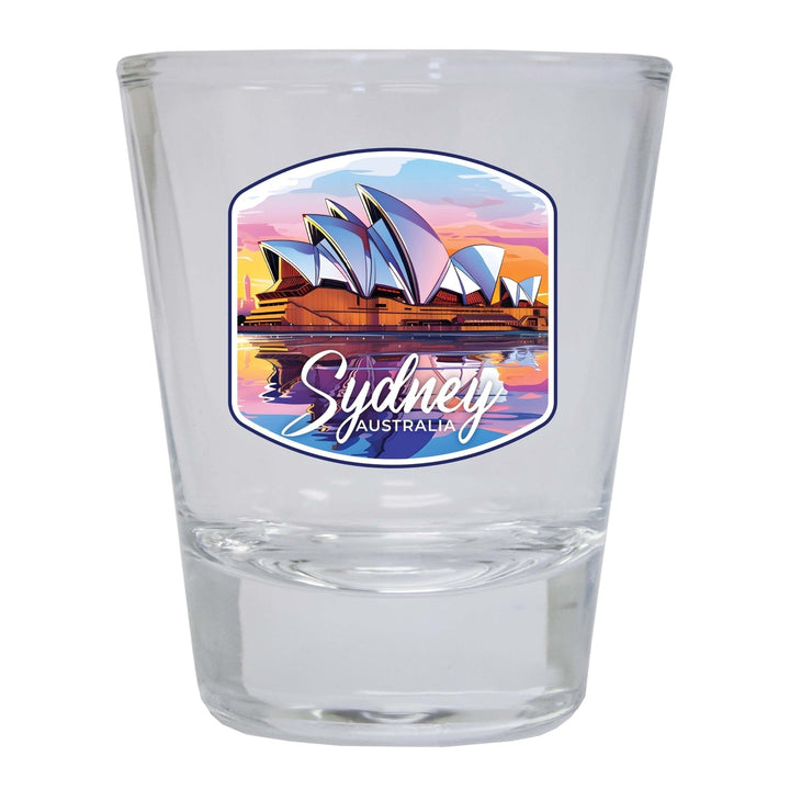 Sydney Australia Design A Souvenir 2 Ounce Shot Glass Round Image 3