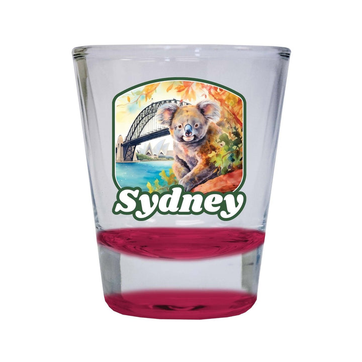 Sydney Australia Design C Souvenir 2 Ounce Shot Glass Round Image 1