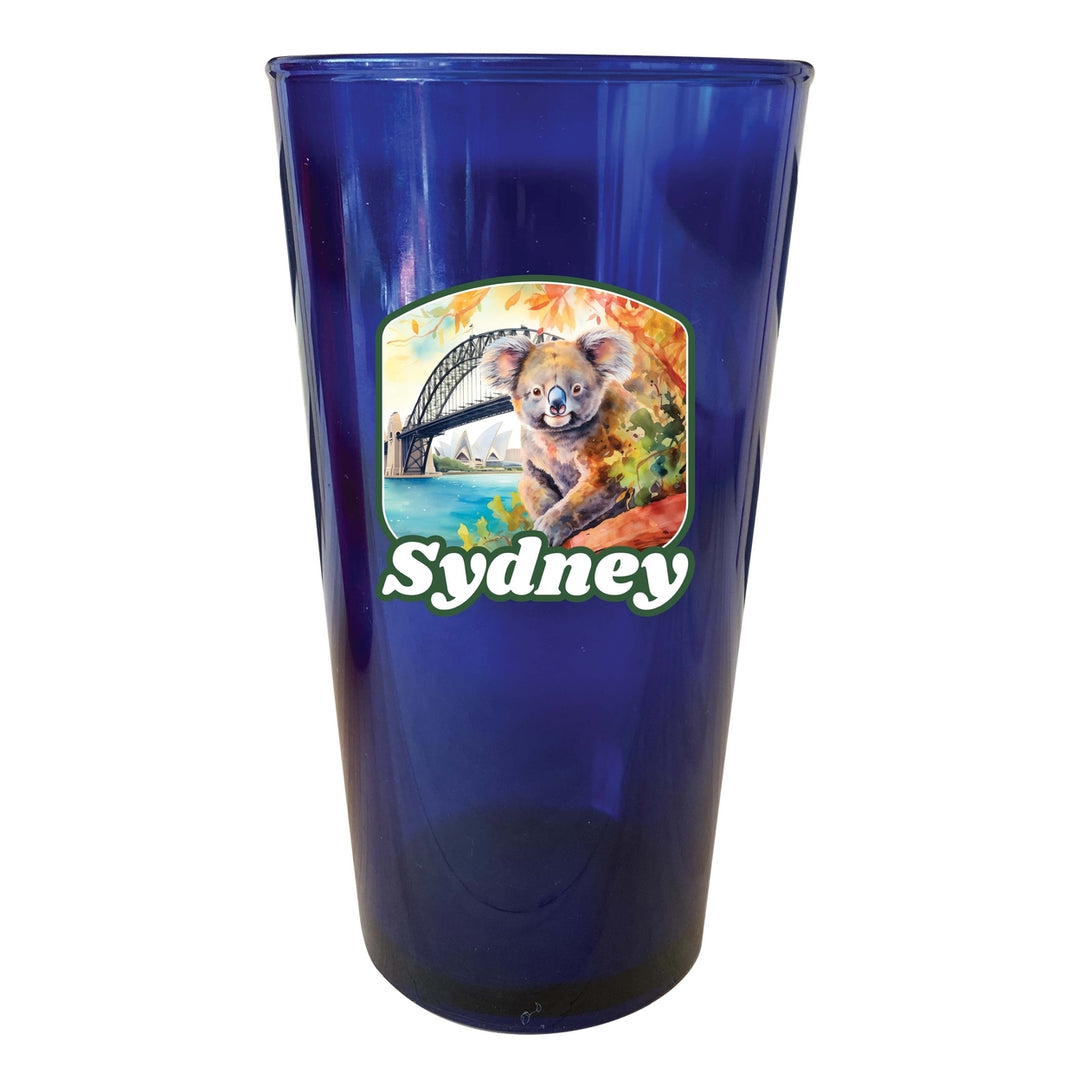 Sydney Australia Design C Souvenir Plastic 16 oz pint Image 1