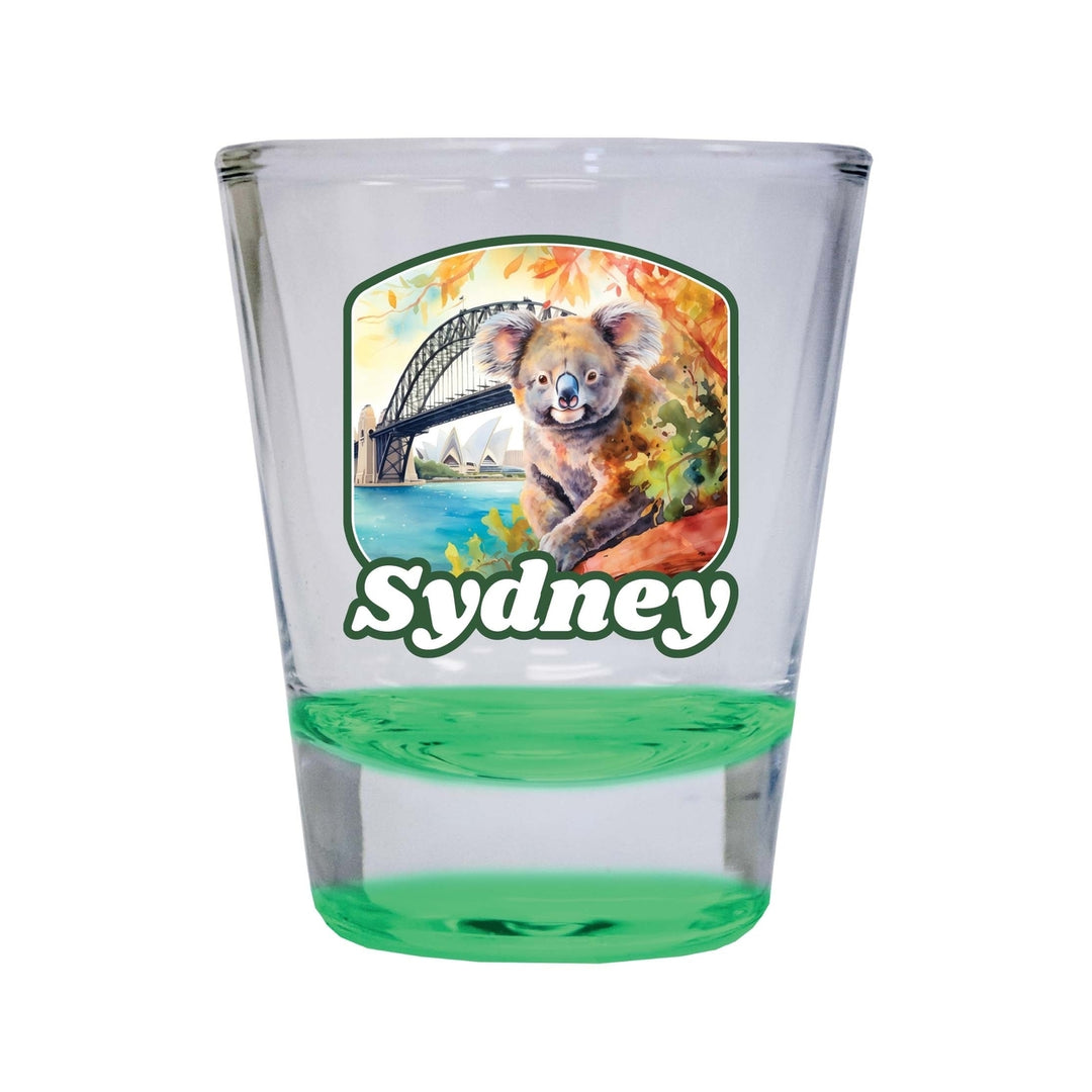 Sydney Australia Design C Souvenir 2 Ounce Shot Glass Round Image 4