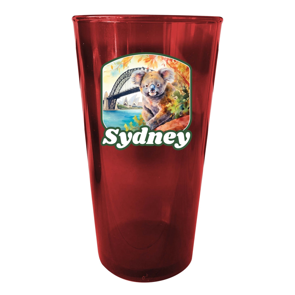 Sydney Australia Design C Souvenir Plastic 16 oz pint Image 2