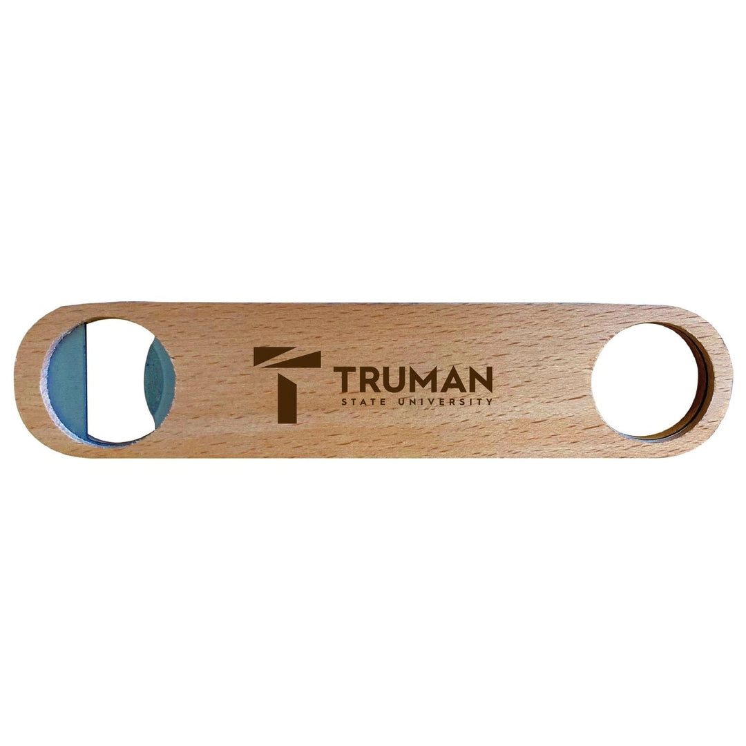 Truman State University Engraved Wooden Bottle Opener Officially Licensed Collegiate Product Image 1