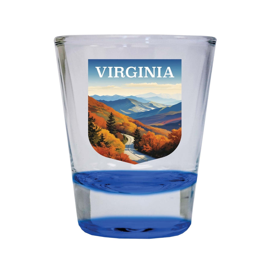 Virginia Design A Souvenir 2 Ounce Shot Glass Round Image 1