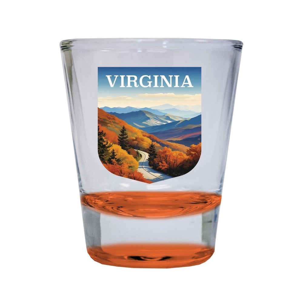Virginia Design A Souvenir 2 Ounce Shot Glass Round Image 2