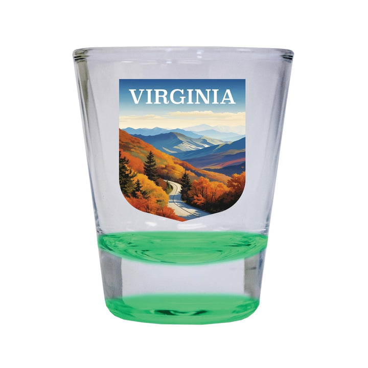 Virginia Design A Souvenir 2 Ounce Shot Glass Round Image 3