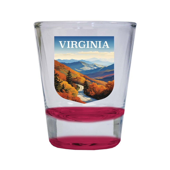 Virginia Design A Souvenir 2 Ounce Shot Glass Round Image 4