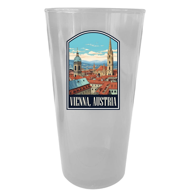 Vienna Austria Design B Souvenir Plastic 16 oz pint Image 1