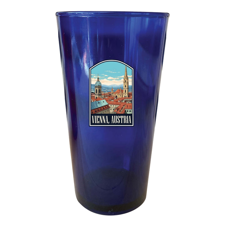 Vienna Austria Design B Souvenir Plastic 16 oz pint Image 2