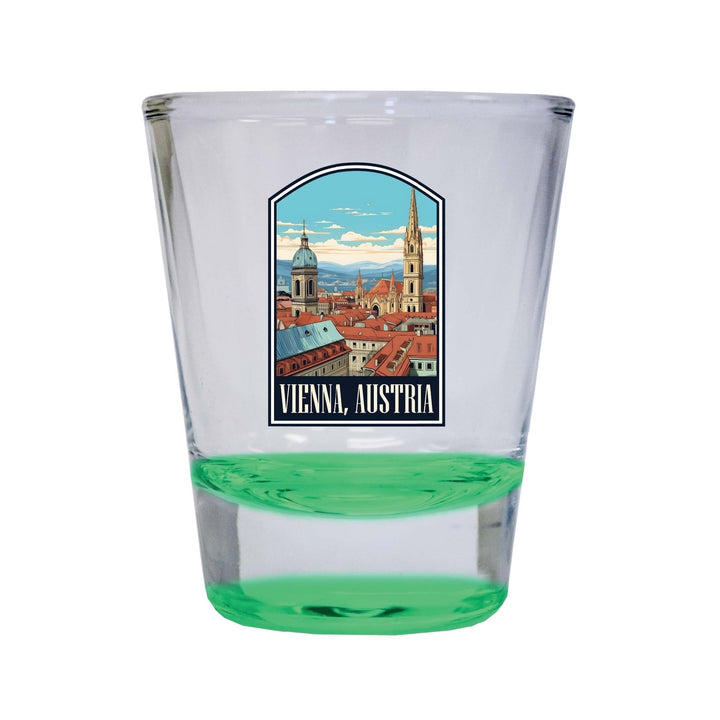 Vienna Austria Design B Souvenir 2 Ounce Shot Glass Round Image 4