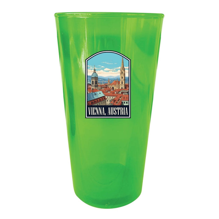 Vienna Austria Design B Souvenir Plastic 16 oz pint Image 1