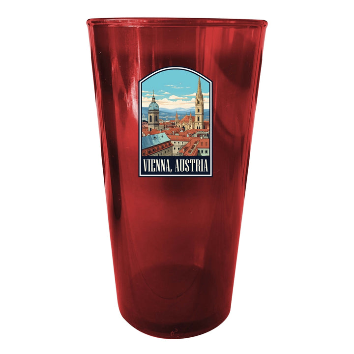 Vienna Austria Design B Souvenir Plastic 16 oz pint Image 4