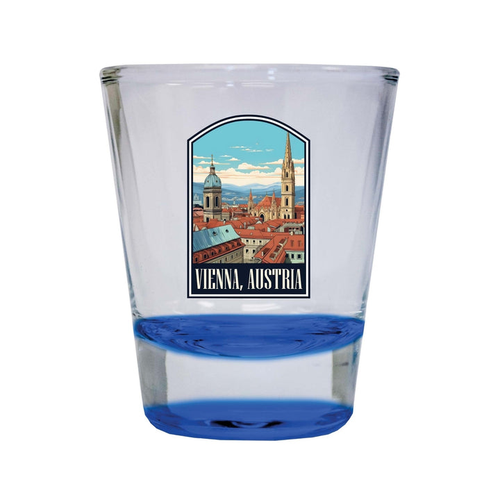 Vienna Austria Design B Souvenir 2 Ounce Shot Glass Round Image 4