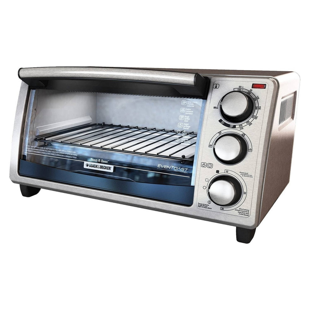 Black+Decker(R) 4-Slice Toaster Oven Silver- Image 2