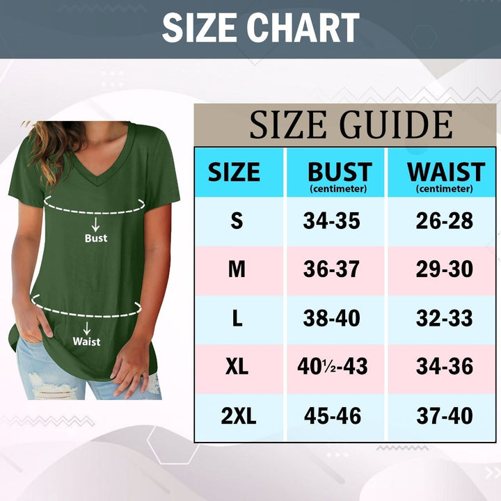 2-Pack Womens Ultra Soft Smooth Cotton Blend Basic V-Neck Short Sleeve Shirts (Plus Size Available) Image 12