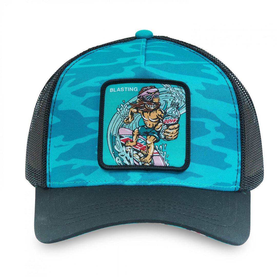 Mountain Dew Baja Blast Surfing Trucker Hat Image 2