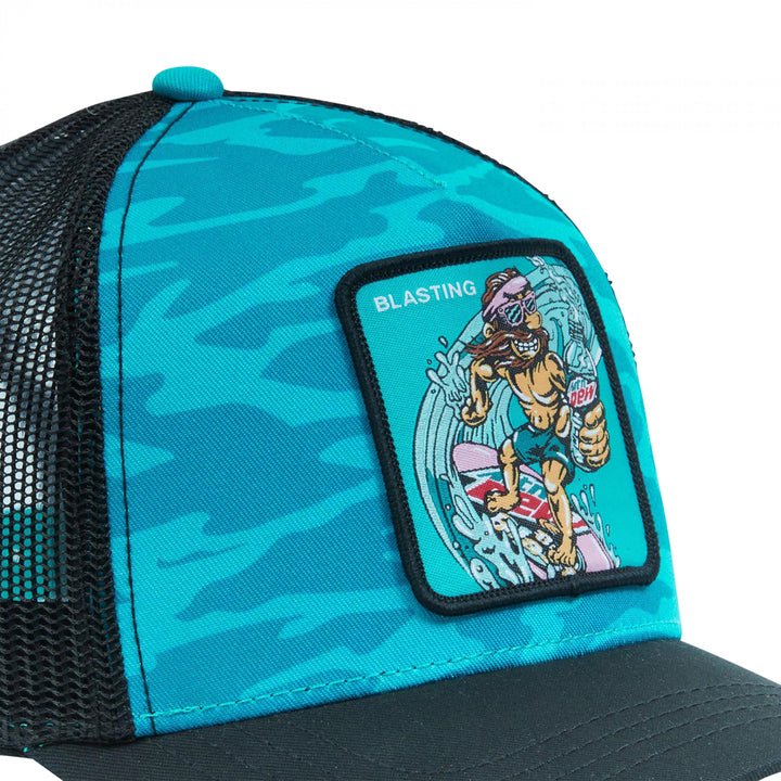 Mountain Dew Baja Blast Surfing Trucker Hat Image 3