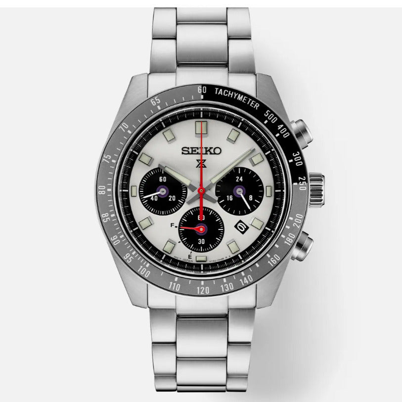 Seiko SSC911 Speedtimer Gray and Black Chronograph Solar Watch Image 1