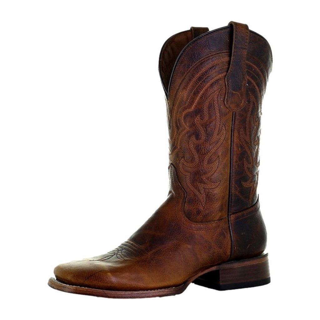 Circle G Western Boots Mens Embroidery Wide Square Brown L5733 Image 1