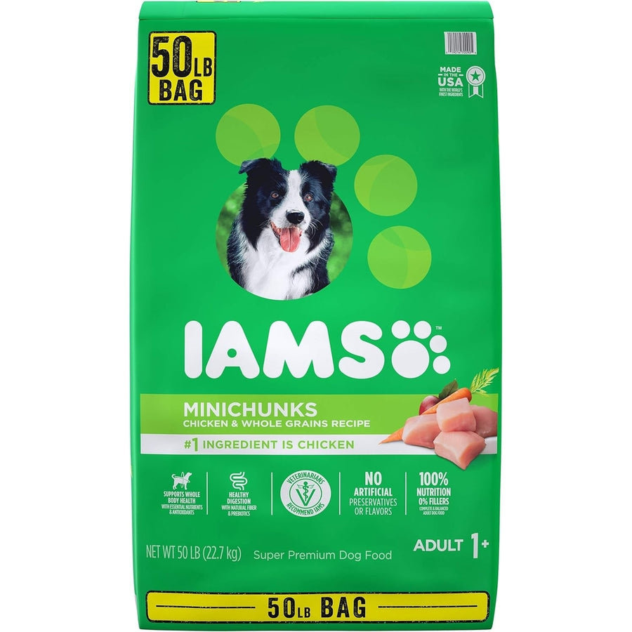 Iams Mini ChunksChicken and Whole Grains Recipe (50 Pounds) Image 1