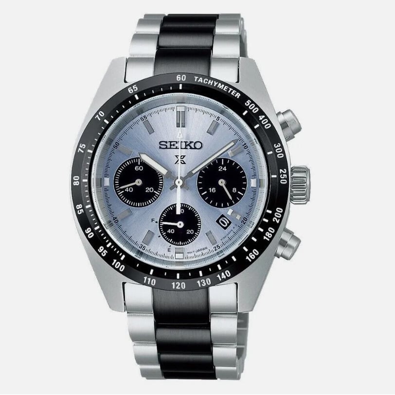 Seiko SSC909 SpeedTimer Limited Edition Watch Panda Dial Solar Chrono 100M Image 1