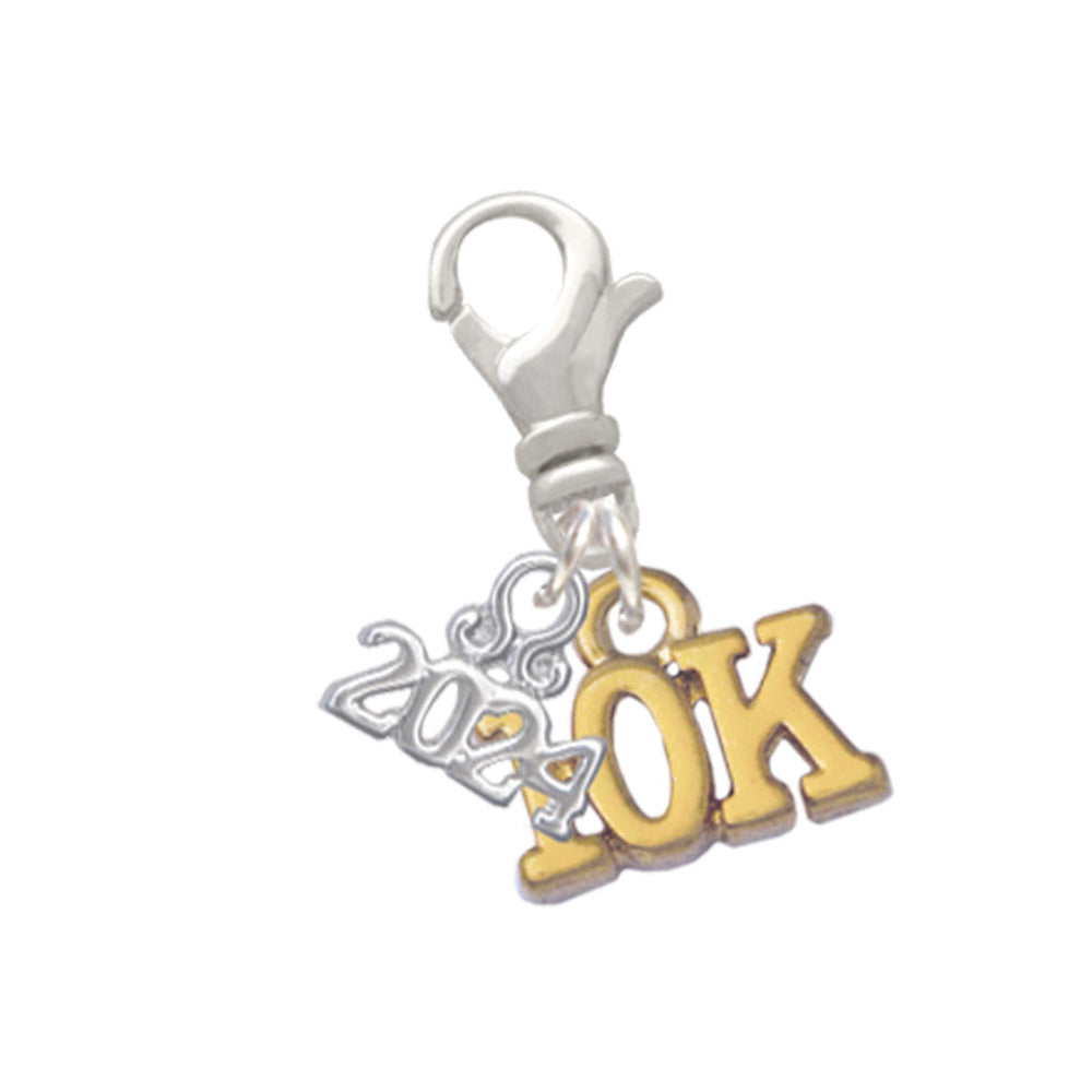 Delight Jewelry Plated 10K Clip on Charm with Year 2024 Image 4