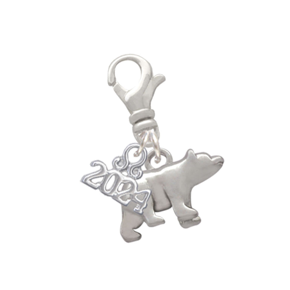 Delight Jewelry 3-D Bear Clip on Charm with Year 2024 Image 1