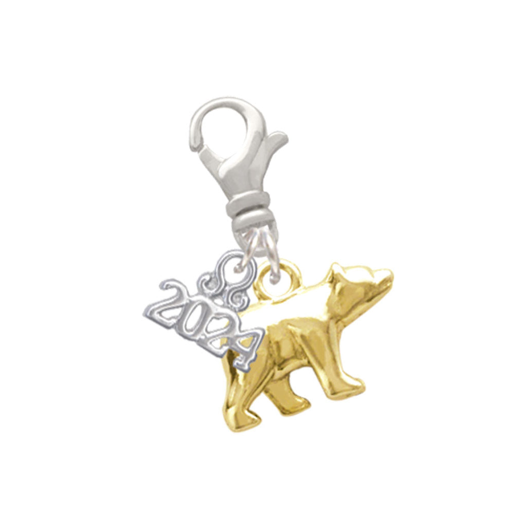 Delight Jewelry 3-D Bear Clip on Charm with Year 2024 Image 4