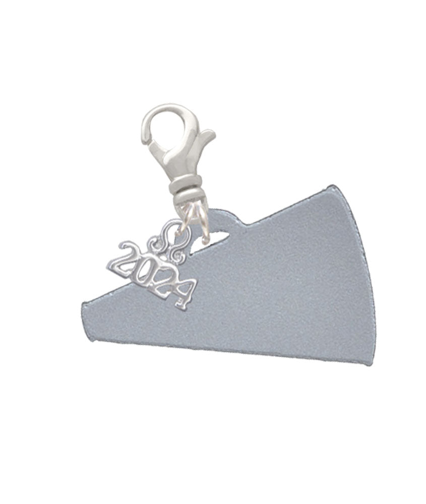 Delight Jewelry Acrylic 1.25" Megaphone Clip on Charm with Year 2024 Image 2