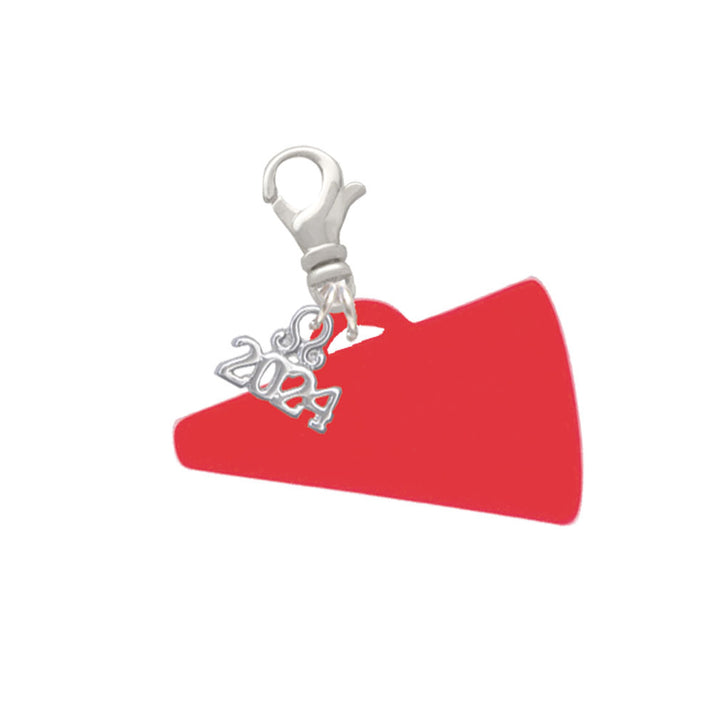 Delight Jewelry Acrylic 1.25" Megaphone Clip on Charm with Year 2024 Image 3