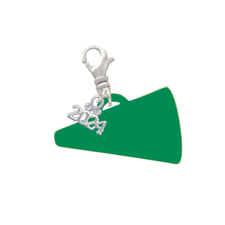 Delight Jewelry Acrylic 1.25" Megaphone Clip on Charm with Year 2024 Image 1