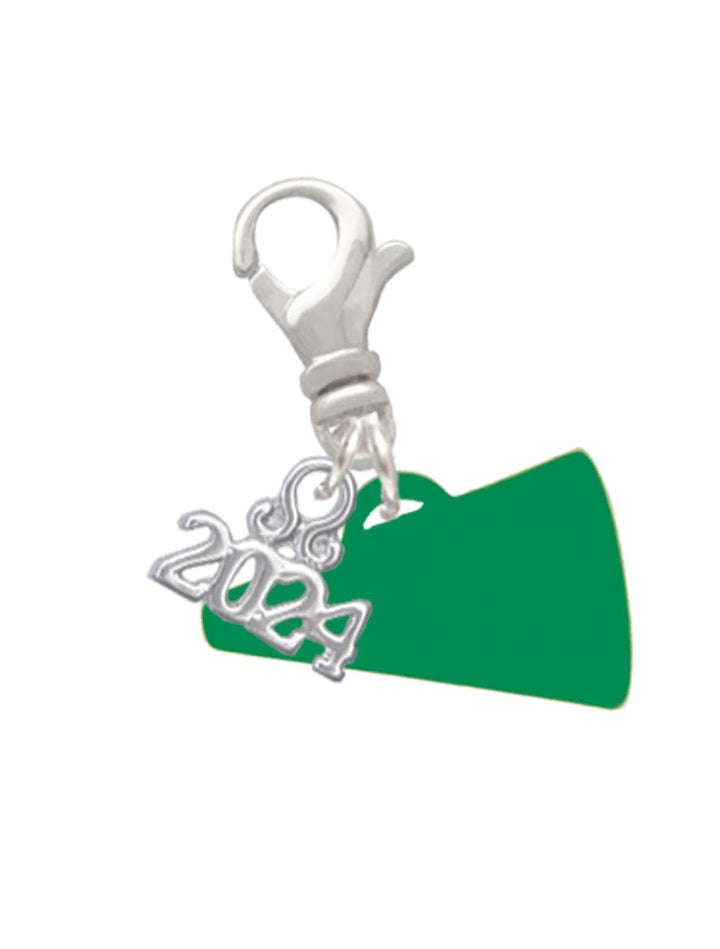 Delight Jewelry Acrylic 3/4" Megaphone Clip on Charm with Year 2024 Image 4