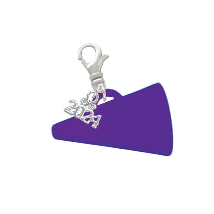 Delight Jewelry Acrylic 1.25" Megaphone Clip on Charm with Year 2024 Image 9