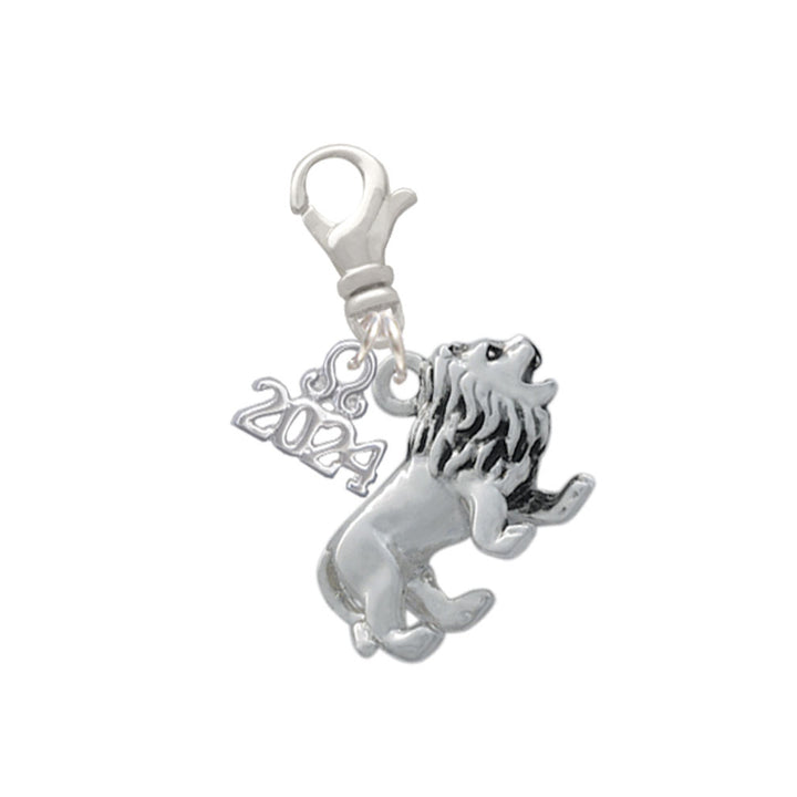 Delight Jewelry 3-D Lion Clip on Charm with Year 2024 Image 1