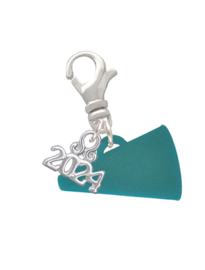 Delight Jewelry Acrylic 3/4" Megaphone Clip on Charm with Year 2024 Image 6
