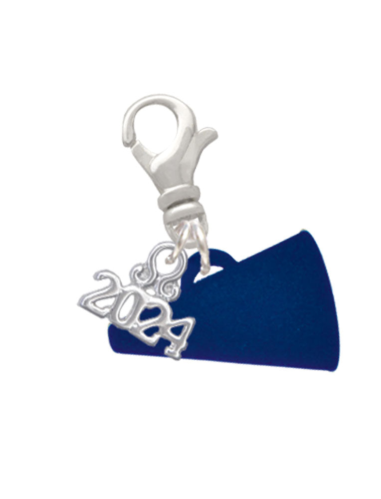 Delight Jewelry Acrylic 3/4" Megaphone Clip on Charm with Year 2024 Image 8