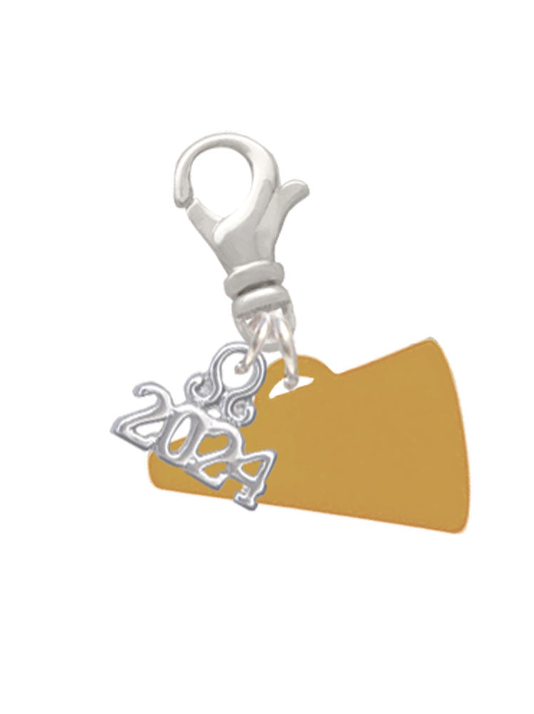 Delight Jewelry Acrylic 3/4" Megaphone Clip on Charm with Year 2024 Image 11